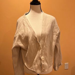 Zara white mid sweater - L